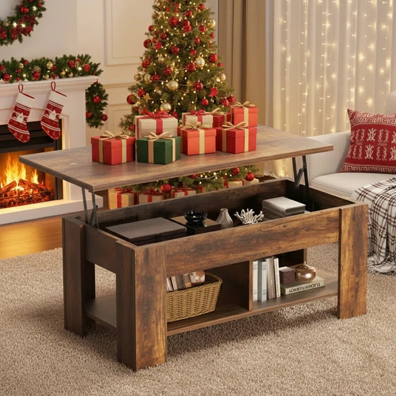 Sparta Lift Top Extendable Coffee Table with Storage